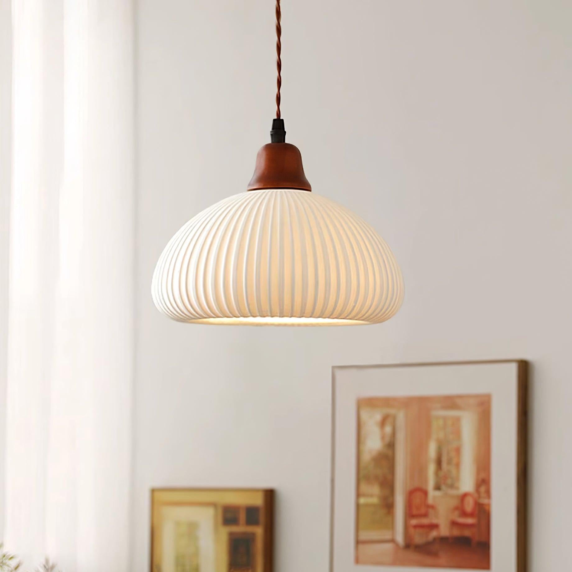 Sidra Collection | Ceramic Pendant Light with Rustic Earthy Tones | Elegant Lighting for Cozy Spaces 1
