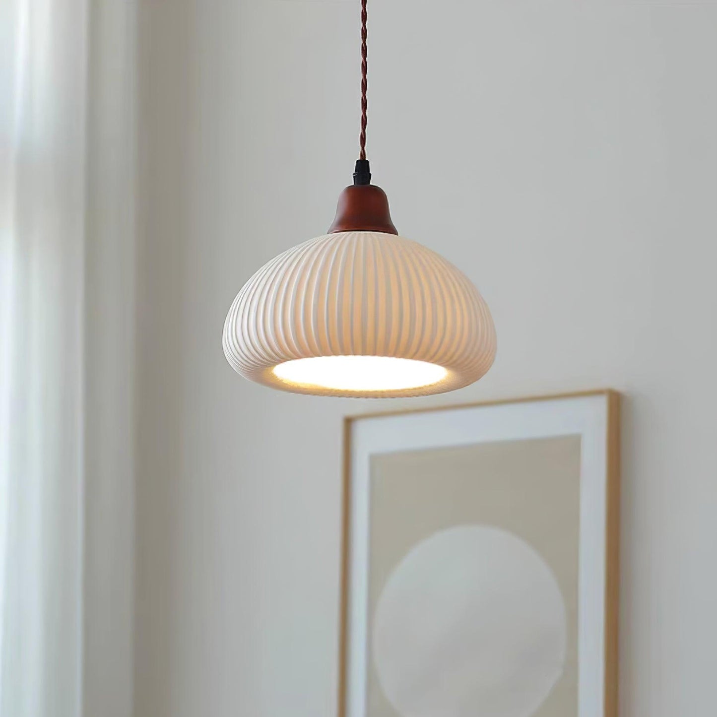 Sidra Collection | Ceramic Pendant Light with Rustic Earthy Tones | Elegant Lighting for Cozy Spaces 10