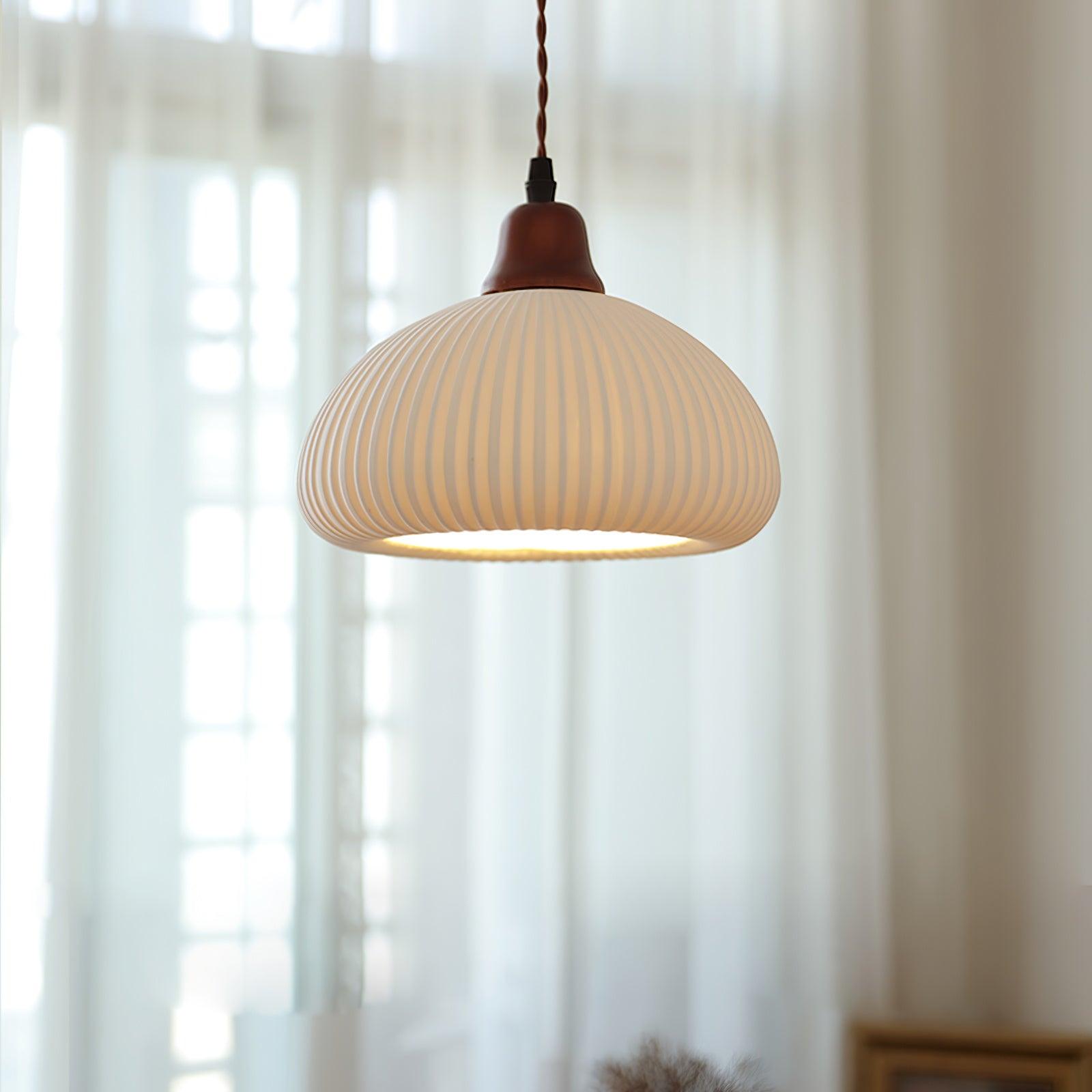 Sidra Collection | Ceramic Pendant Light with Rustic Earthy Tones | Elegant Lighting for Cozy Spaces 5