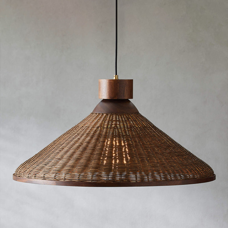 Silva Retro | LED Pendant Light with Rattan Design | Elegant Lighting for Living Spaces 0