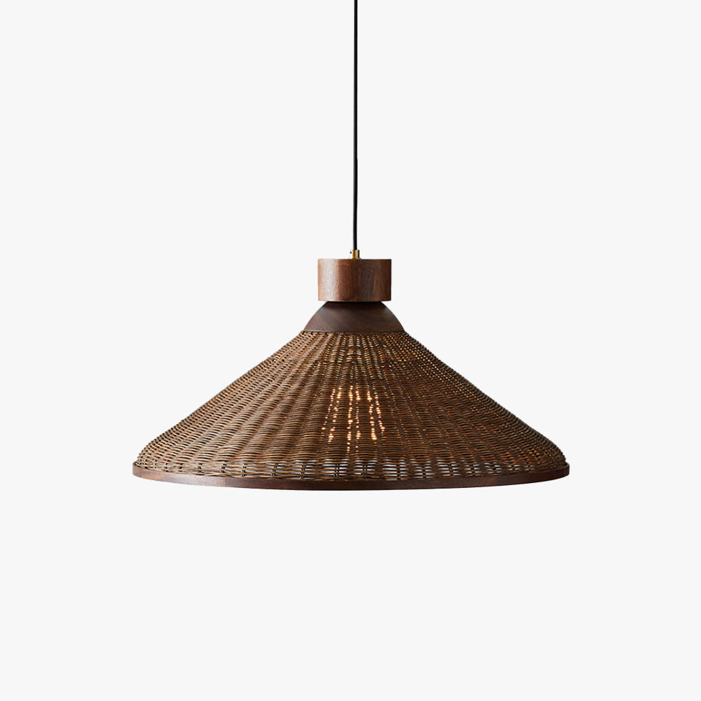Silva Retro | LED Pendant Light with Rattan Design | Elegant Lighting for Living Spaces 1