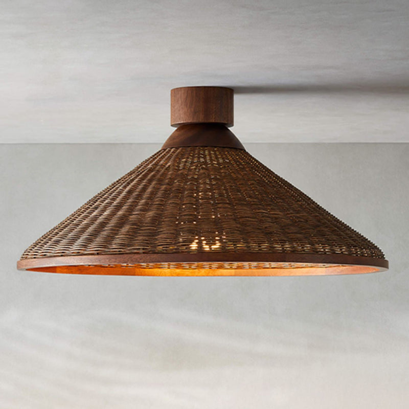 Silva Retro | LED Pendant Light with Rattan Design | Elegant Lighting for Living Spaces 2