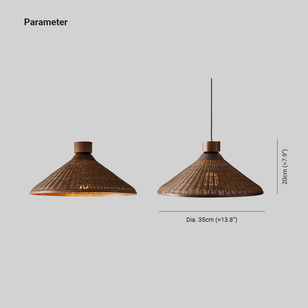 Silva Retro | LED Pendant Light with Rattan Design | Elegant Lighting for Living Spaces 3