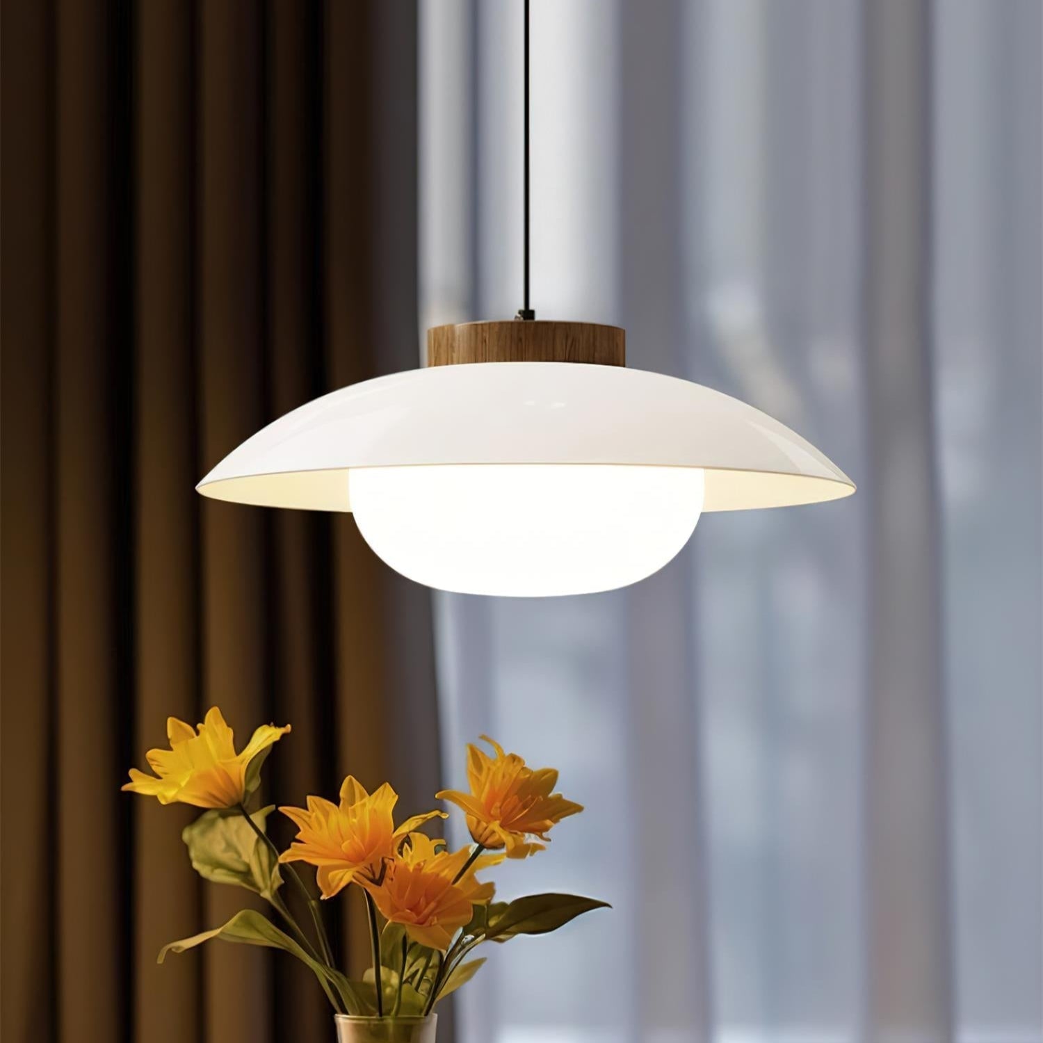 Sima Collection | Pendant Lighting with Adjustable Height & Saucer Shade | Modern Design for Kitchen Island 0
