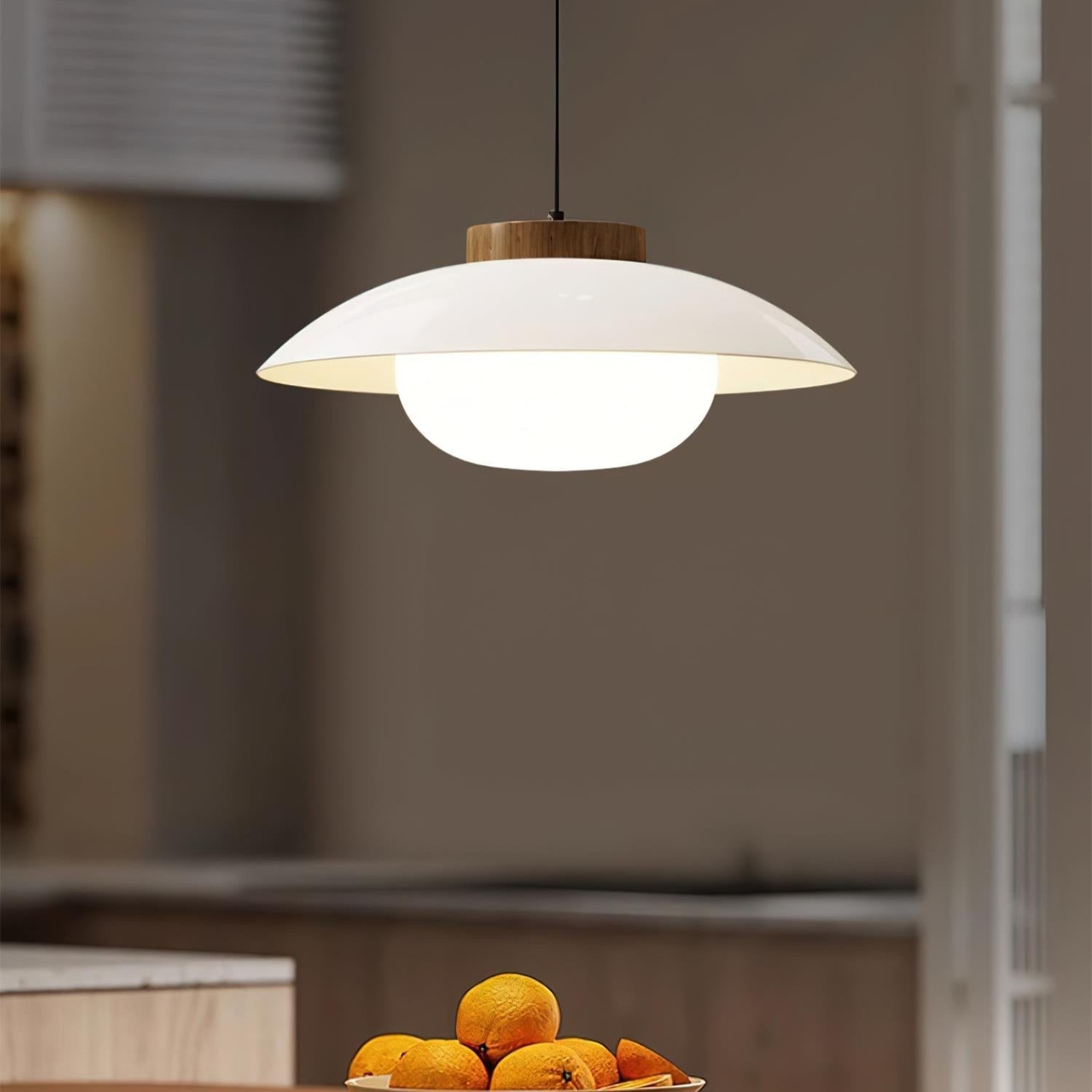 Sima Collection | Pendant Lighting with Adjustable Height & Saucer Shade | Modern Design for Kitchen Island 4