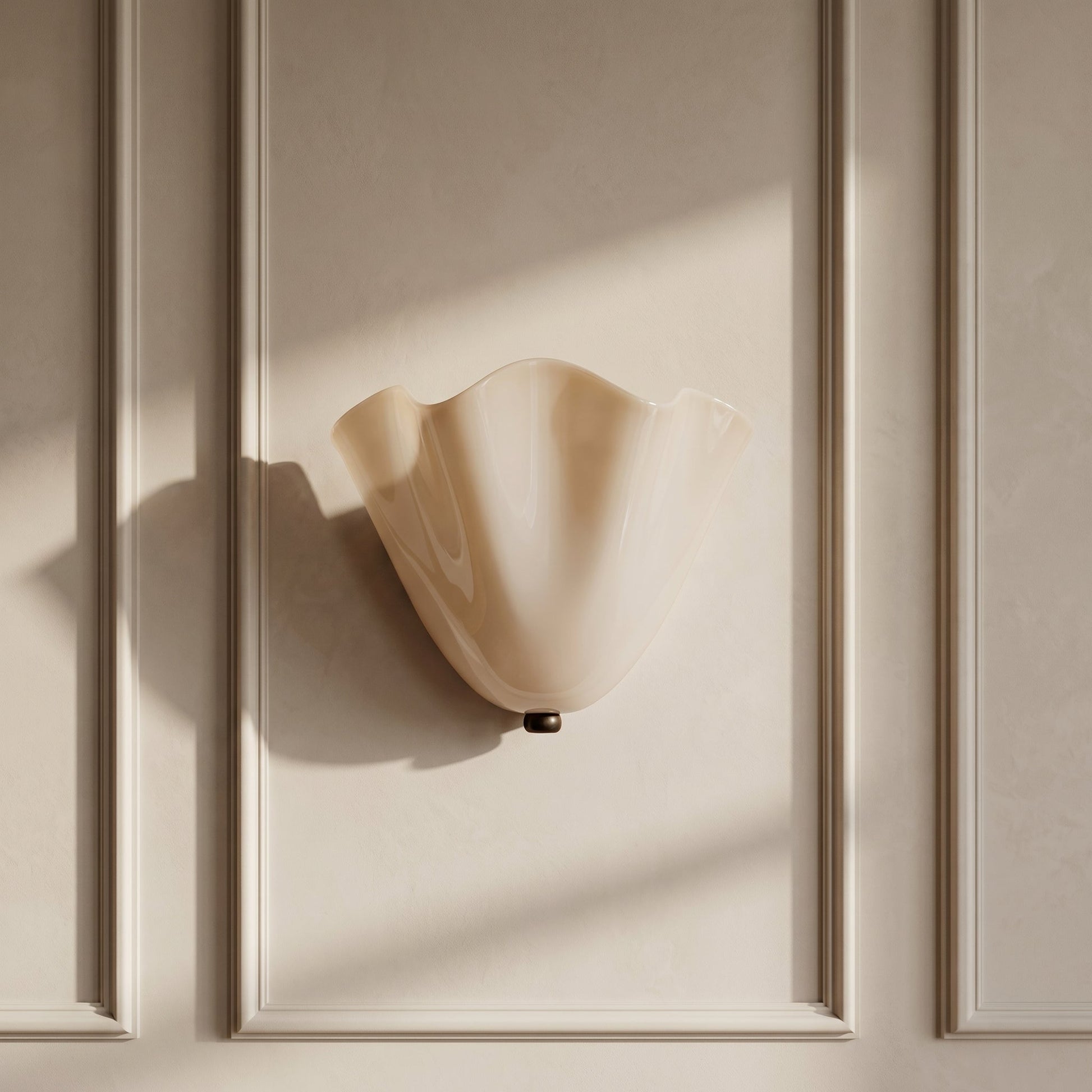 Skirt Series | Retro Glass Wall Light with Textured Design | Elegant Wall Sconce for Modern Interiors 0