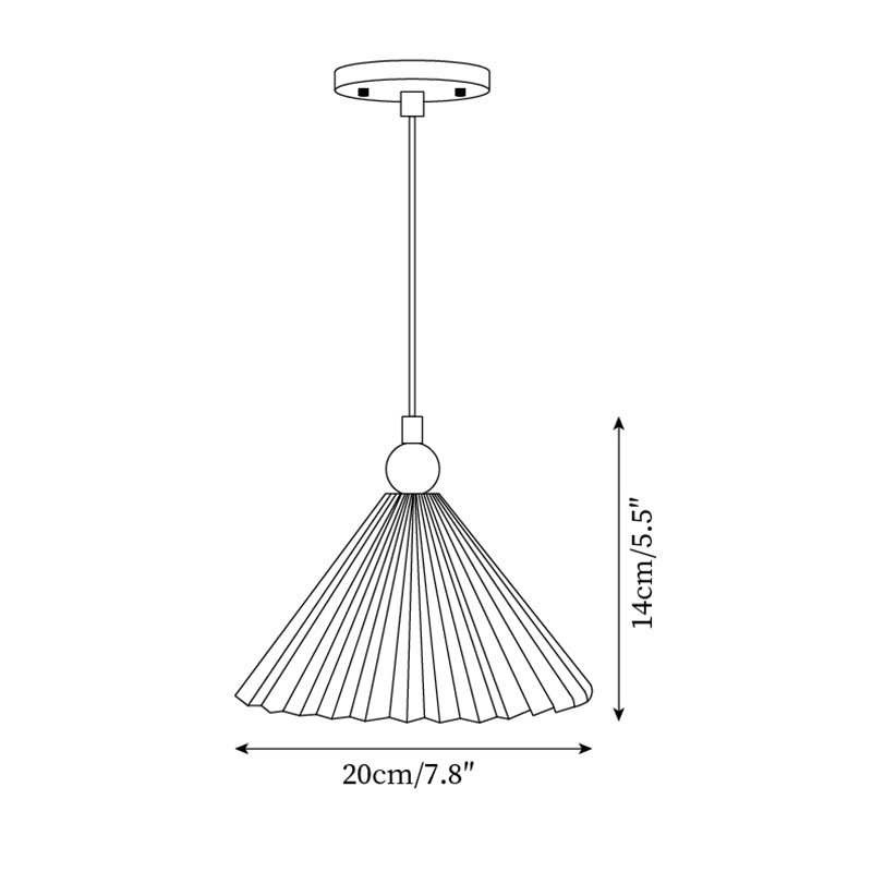 Skyler Collection | Pendant Light with Pleated Ceramic Shade | Retro-Modern Design for Stylish Interiors 5