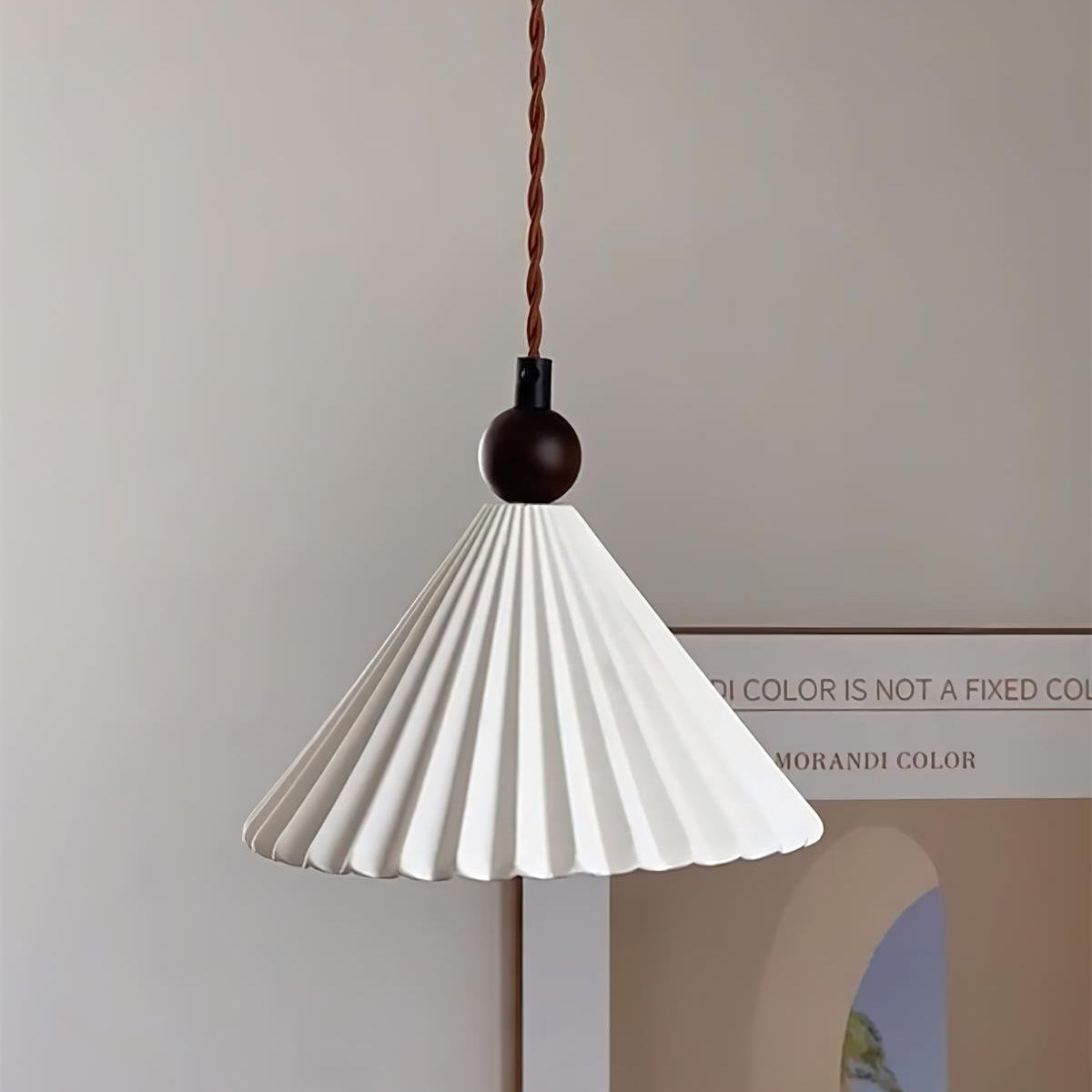 Skyler Collection | Pendant Light with Pleated Ceramic Shade | Retro-Modern Design for Stylish Interiors 6