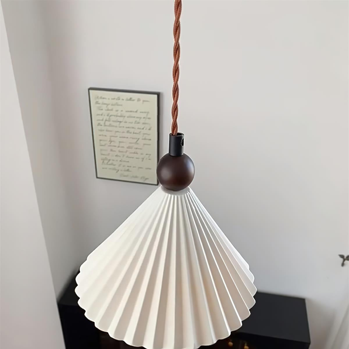 Skyler Collection | Pendant Light with Pleated Ceramic Shade | Retro-Modern Design for Stylish Interiors 7
