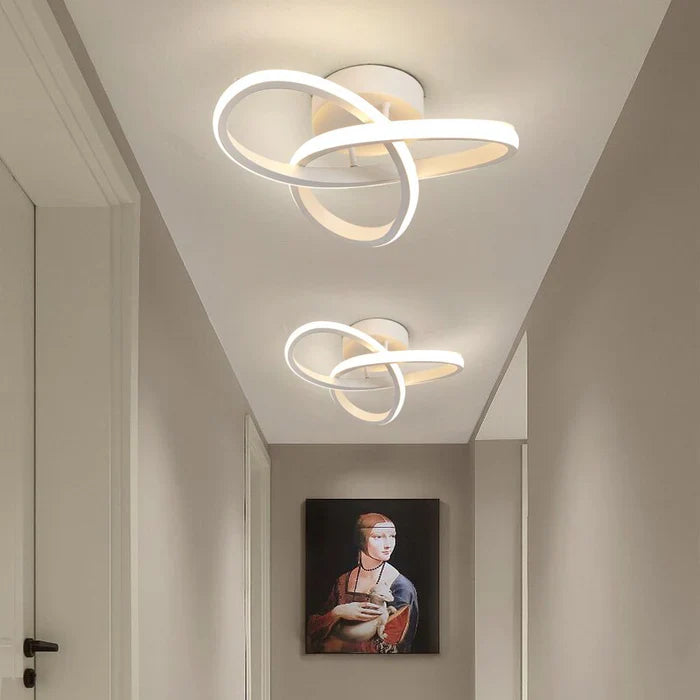 Smartlight LED Ceiling Light | Three Floating Rings | Black Clover, Black Round or White Clover