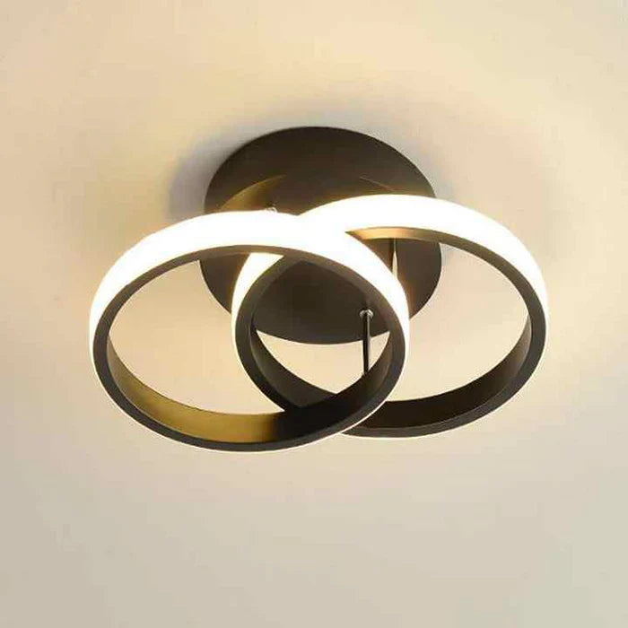 Smartlight LED Ceiling Light | Three Floating Rings | Black Clover, Black Round or White Clover