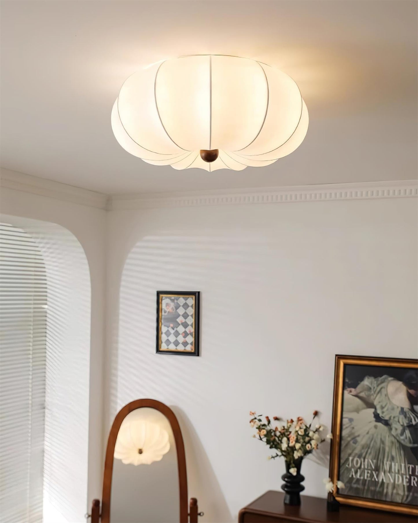 Soft Glow | Flush Mount Ceiling Light Fixture with Metal Canopy | Stylish LED Lighting for Modern Spaces 6