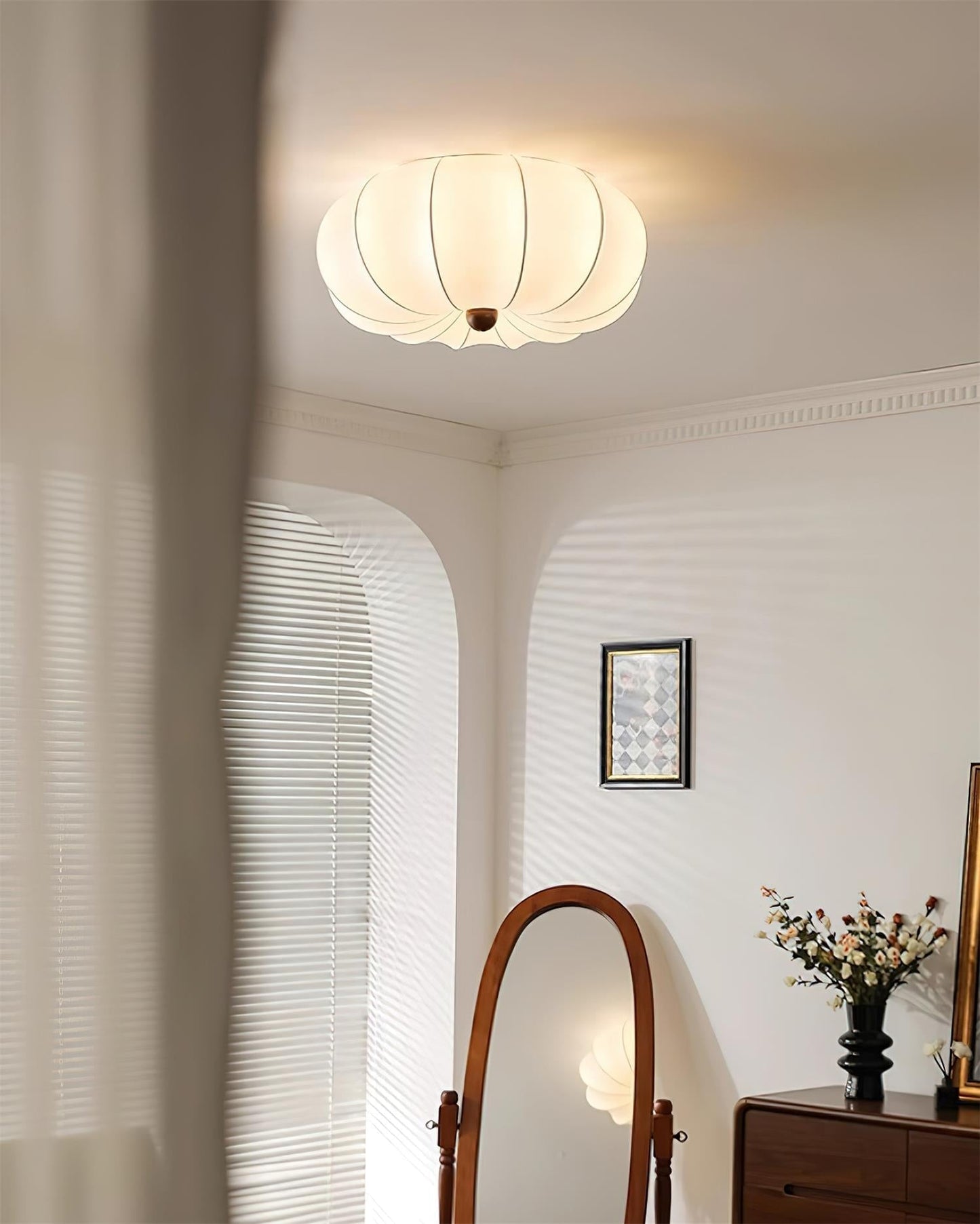 Soft Glow | Flush Mount Ceiling Light Fixture with Metal Canopy | Stylish LED Lighting for Modern Spaces 8