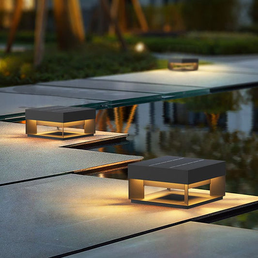Solar Garden Lights | Durable Metal Pillar Light with Warm Illumination | Eco-Friendly Lighting for Pathways and Gardens 0
