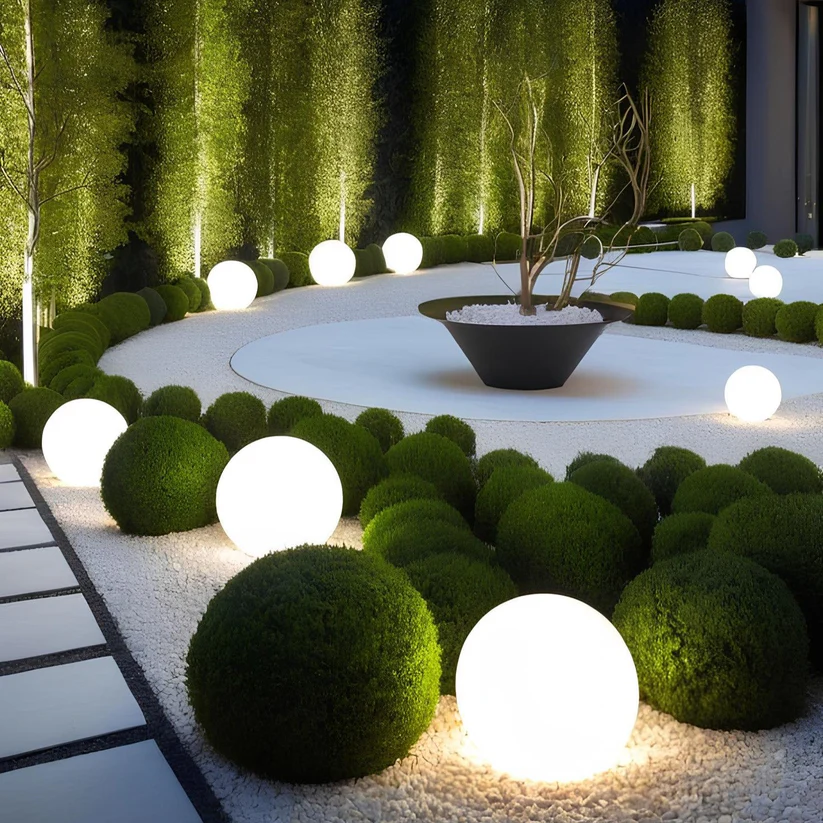 Solar Garden Lights | Weather-Resistant LED Sphere with Automatic Dusk Illumination | Enchanting Outdoor Ambiance for Any Space 1