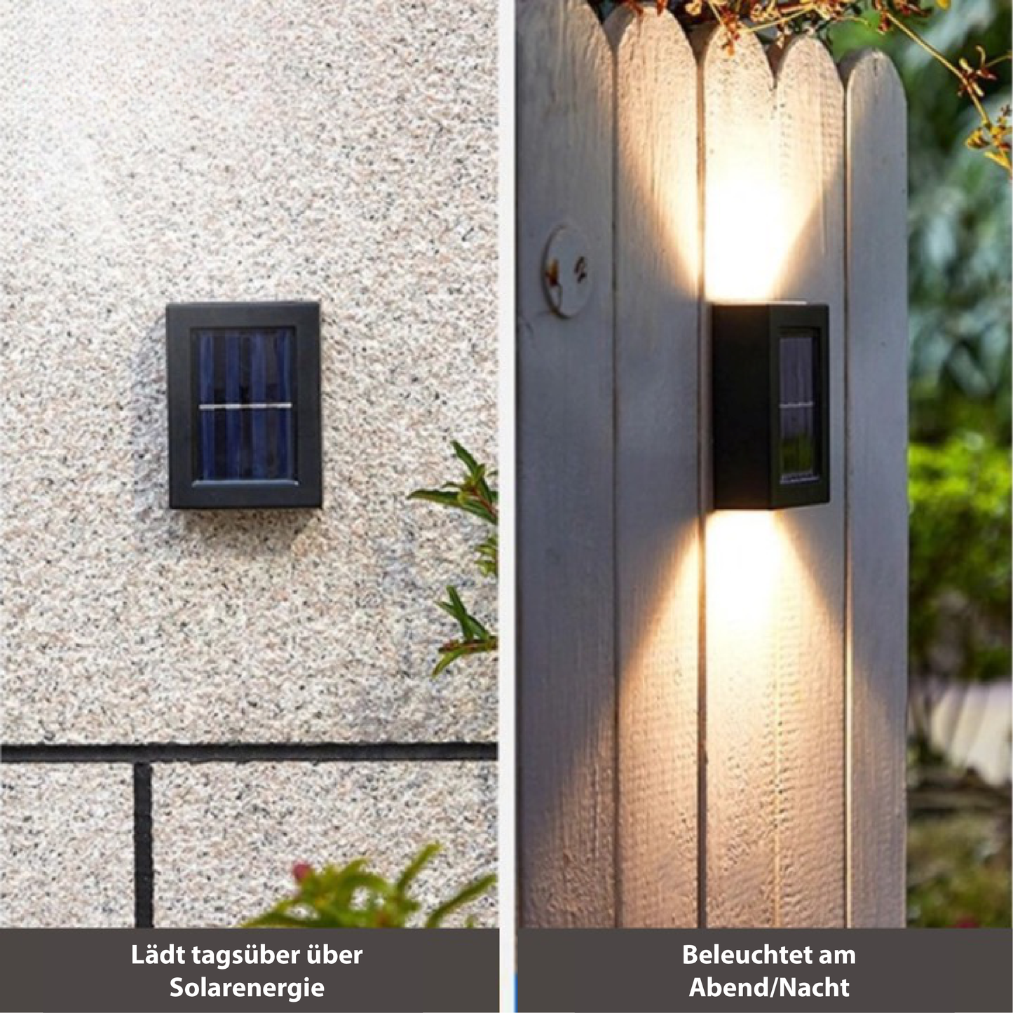 Solar Garden Lights | Wireless LED Solar Wall Lights with Automatic On/Off | Eco-Friendly Outdoor Lighting for Atmosphere 2