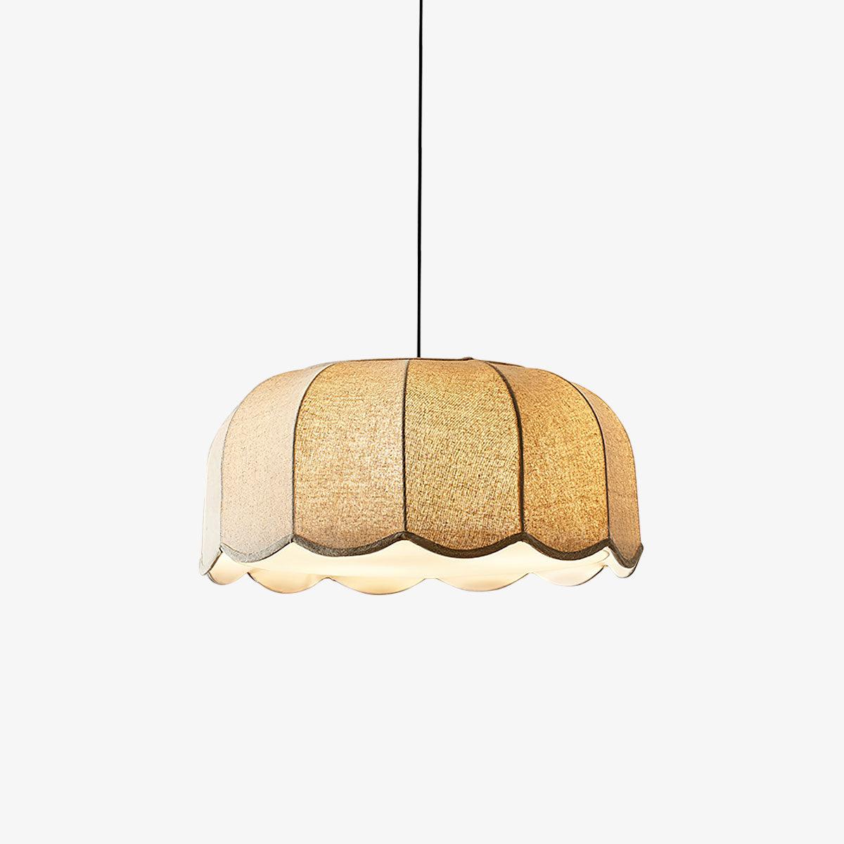 Sora | Pendant Light with Natural Fabric Design & Adjustable Height | Elegant Kitchen Pendant Lighting for Serene Spaces 1