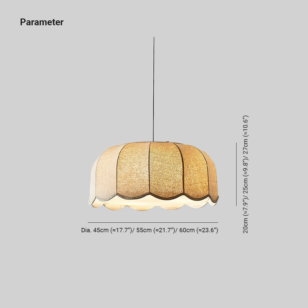 Sora | Pendant Light with Natural Fabric Design & Adjustable Height | Elegant Kitchen Pendant Lighting for Serene Spaces 4