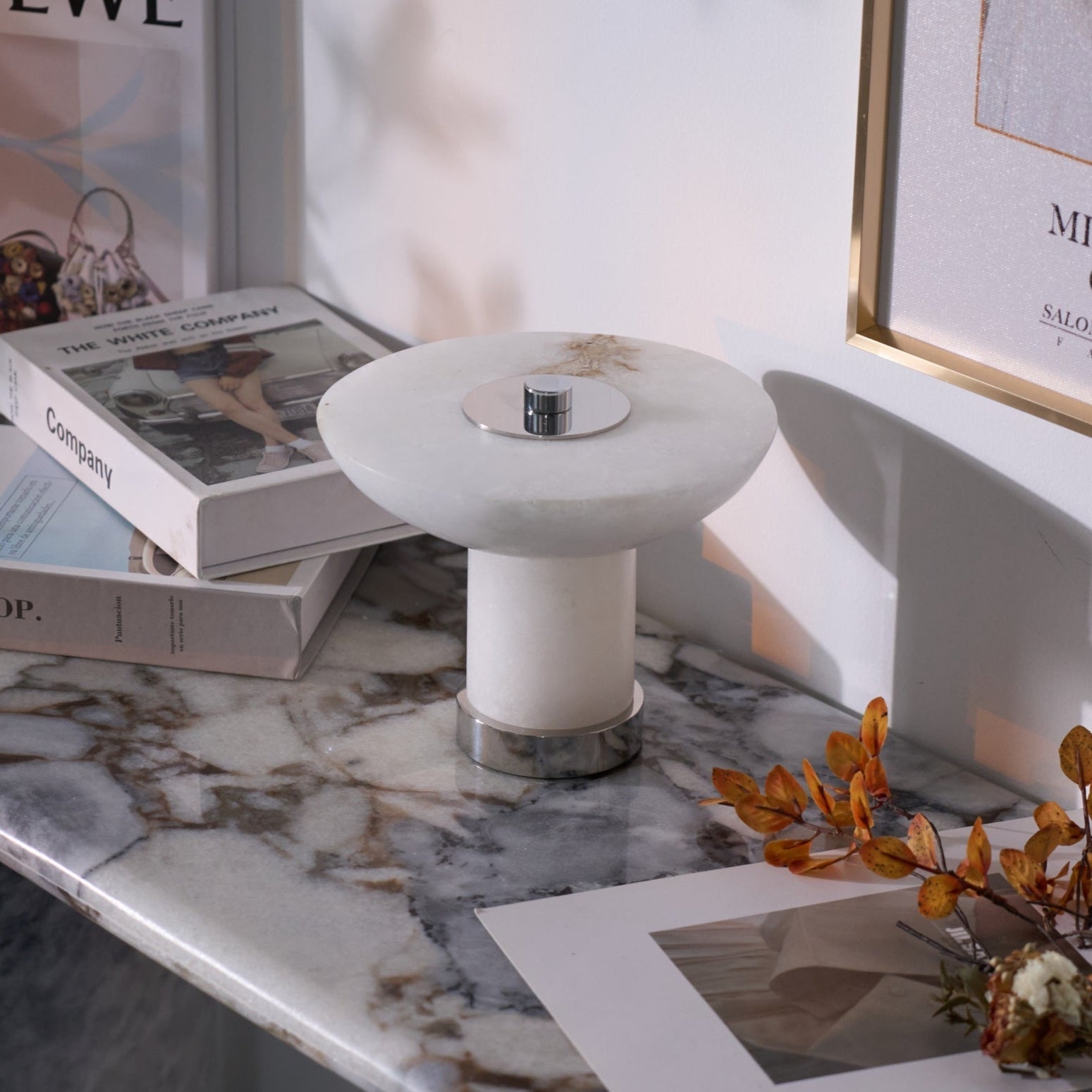 Stylish Alabaster Table Lamp with Integrated LED & Touch Control | Modern Bedside or Desk Lamp for Cozy Indoor Ambiance 6