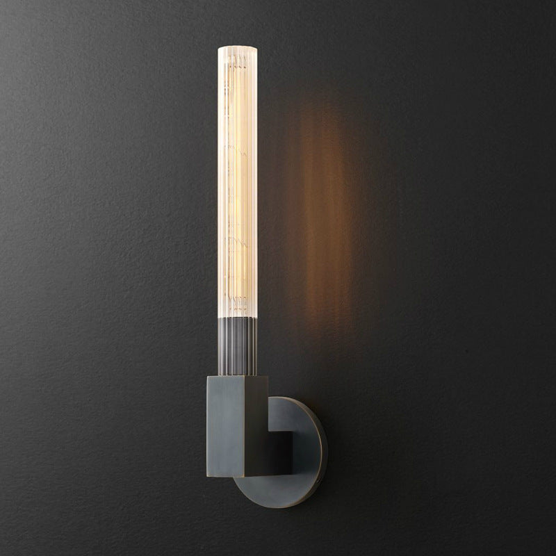 Stylish Indoor Wall Lamp with Dimmable Glass Shade & Brass Finish | Modern Wall Lighting for Bedrooms and Restaurants 0