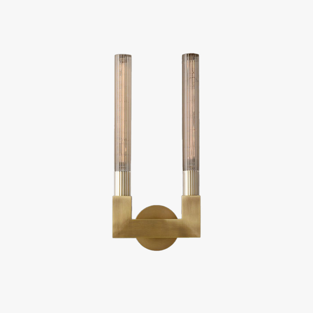 Stylish Indoor Wall Lamp with Dimmable Glass Shade & Brass Finish | Modern Wall Lighting for Bedrooms and Restaurants 1