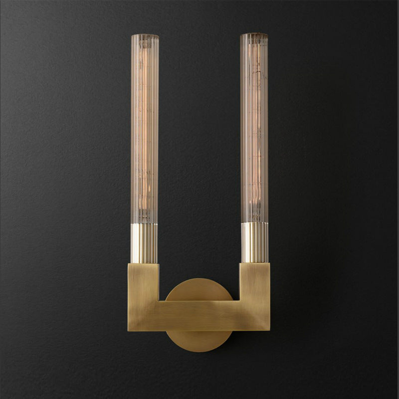 Stylish Indoor Wall Lamp with Dimmable Glass Shade & Brass Finish | Modern Wall Lighting for Bedrooms and Restaurants 2