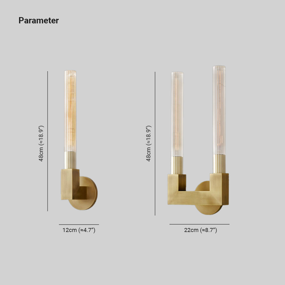 Stylish Indoor Wall Lamp with Dimmable Glass Shade & Brass Finish | Modern Wall Lighting for Bedrooms and Restaurants 4