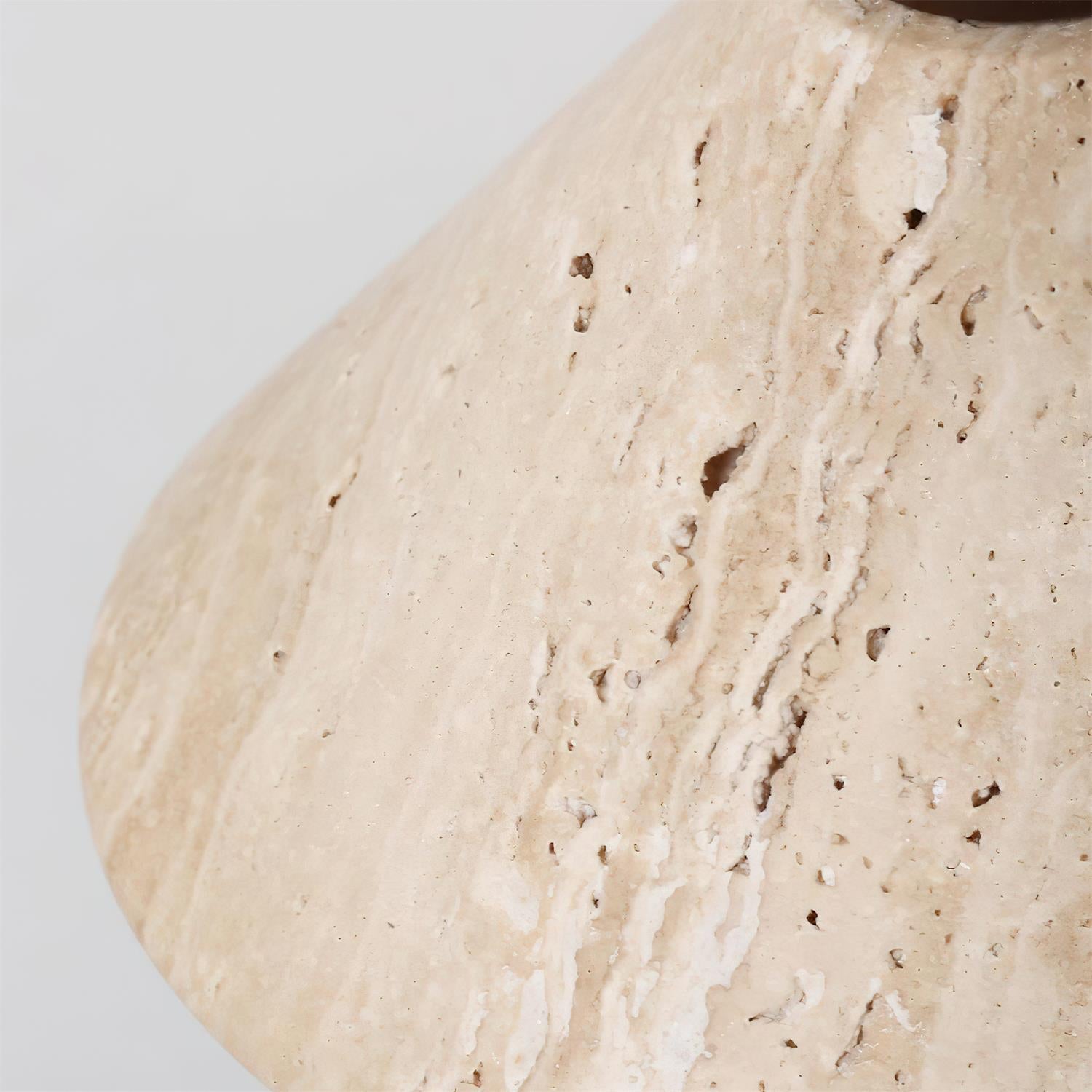 Stylish Pendant Lamp | Adjustable Height Hanging Light with Travertine & Wood | Modern Pendant Lighting for Elegant Spaces 4