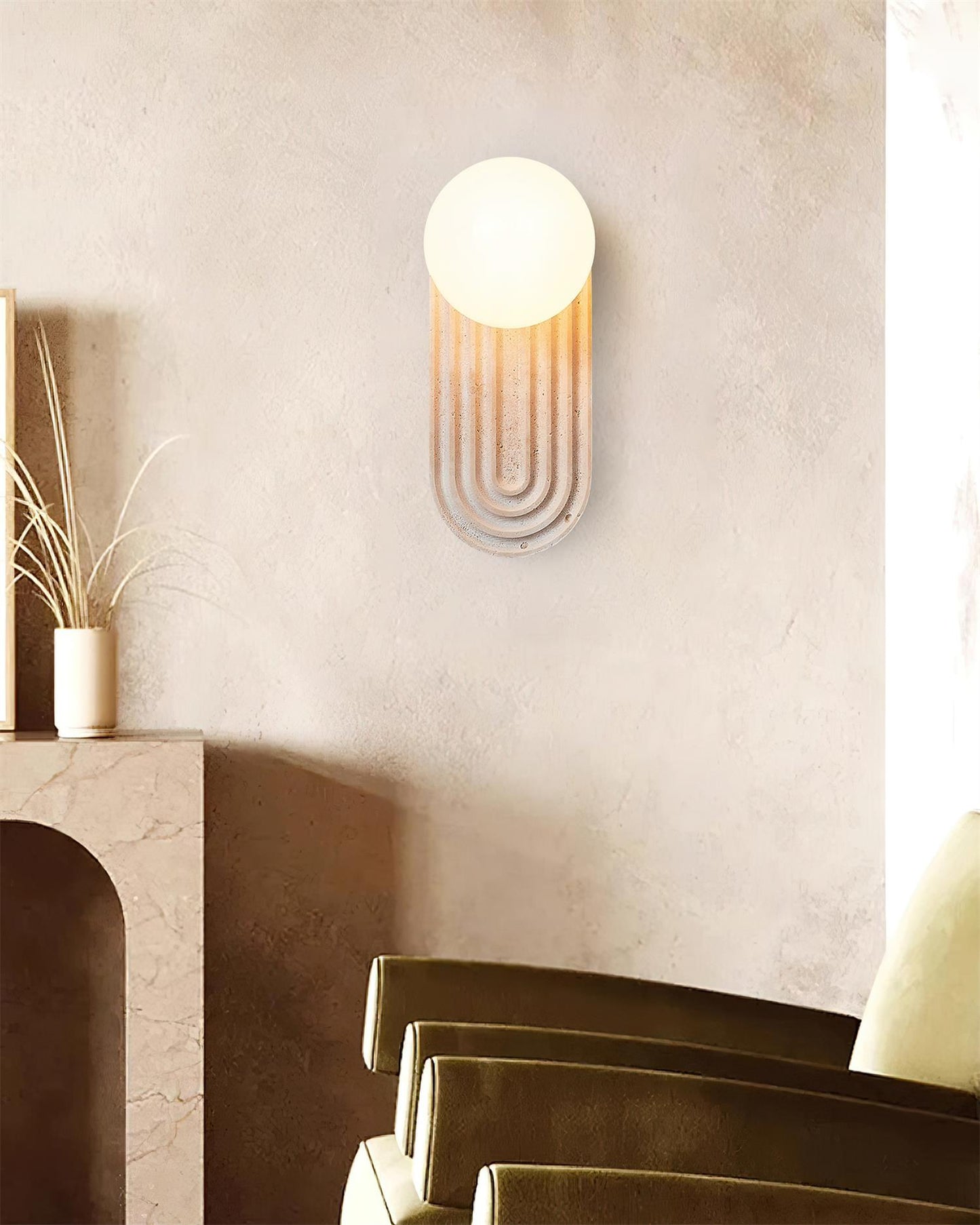 Stylish Travertine Wall Lamp | Elegant Design with Durable Construction for Indoor and Outdoor Use 6