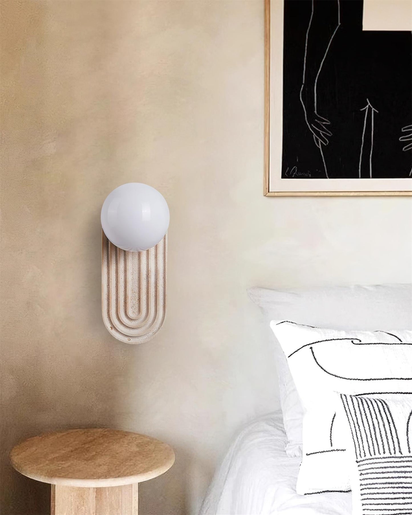 Stylish Travertine Wall Lamp | Elegant Design with Durable Construction for Indoor and Outdoor Use 7
