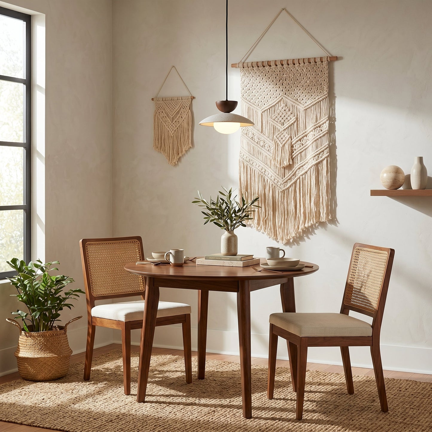 Tia | Natural Travertine Pendant Light with Adjustable Height | Unique Design for Warm Ambient Lighting 6