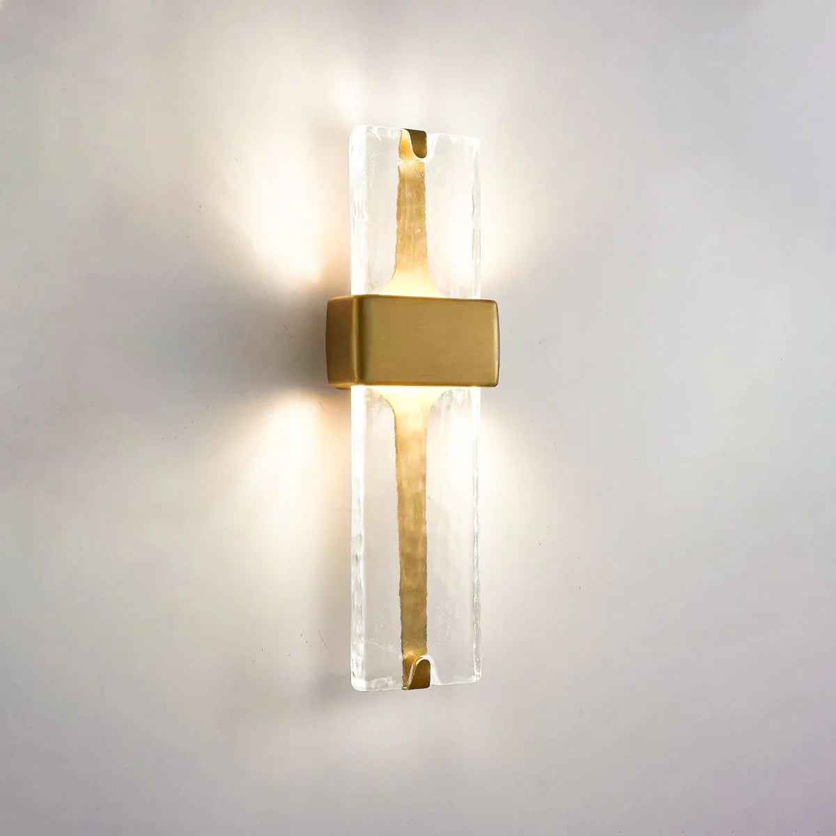 Edge Modern Textured Glass Metal Wall Light