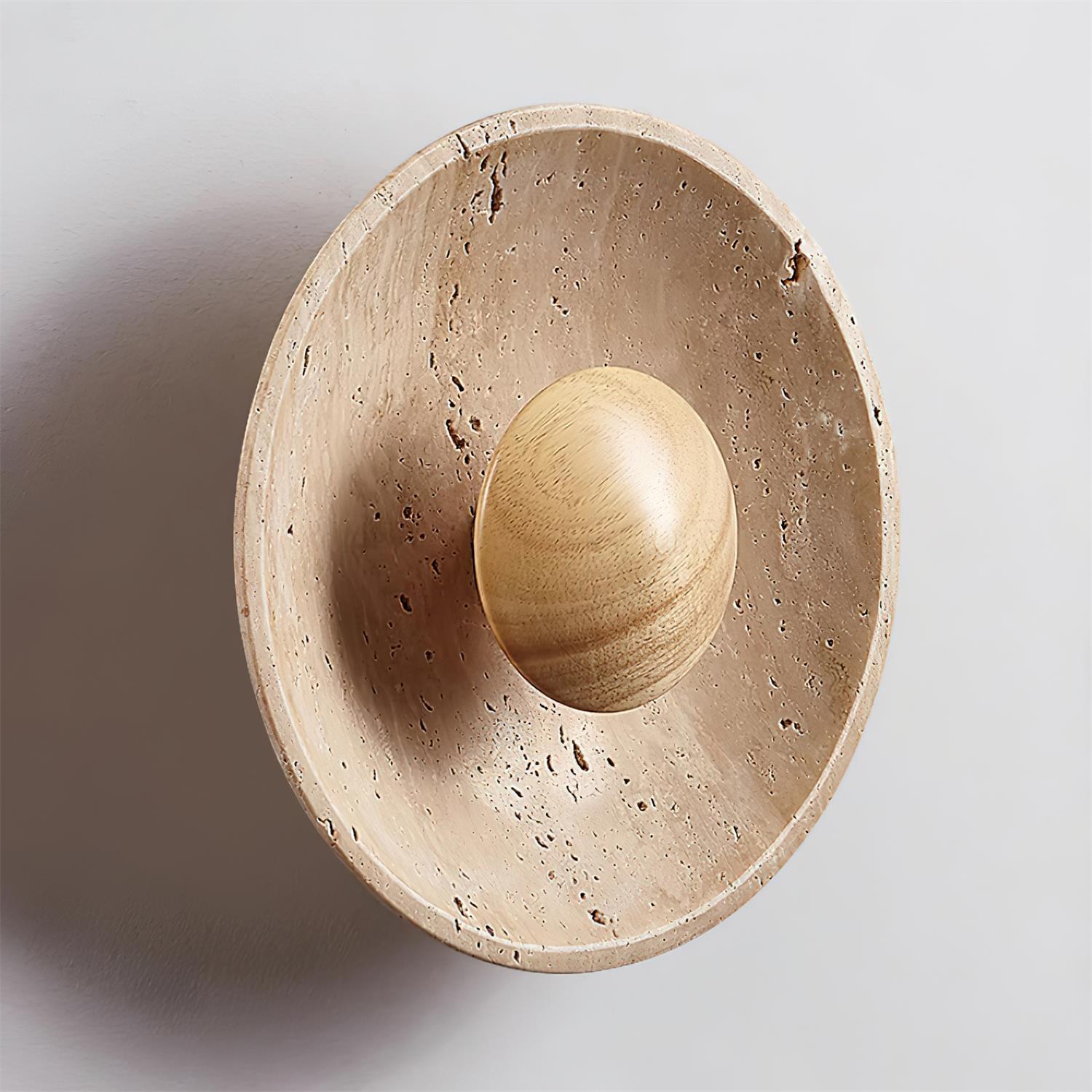Travertine Wall Lamp | Integrated LED Design & Dimmer Compatible | Stylish Wall Sconce Lighting for Modern Interiors 2