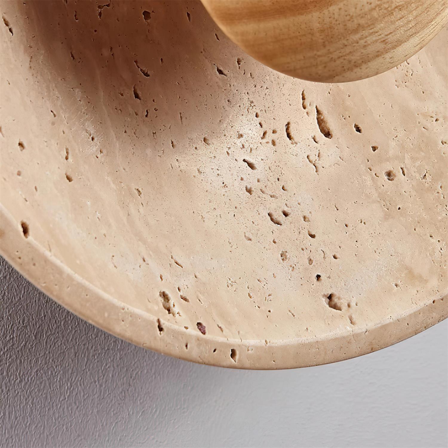 Travertine Wall Lamp | Integrated LED Design & Dimmer Compatible | Stylish Wall Sconce Lighting for Modern Interiors 7