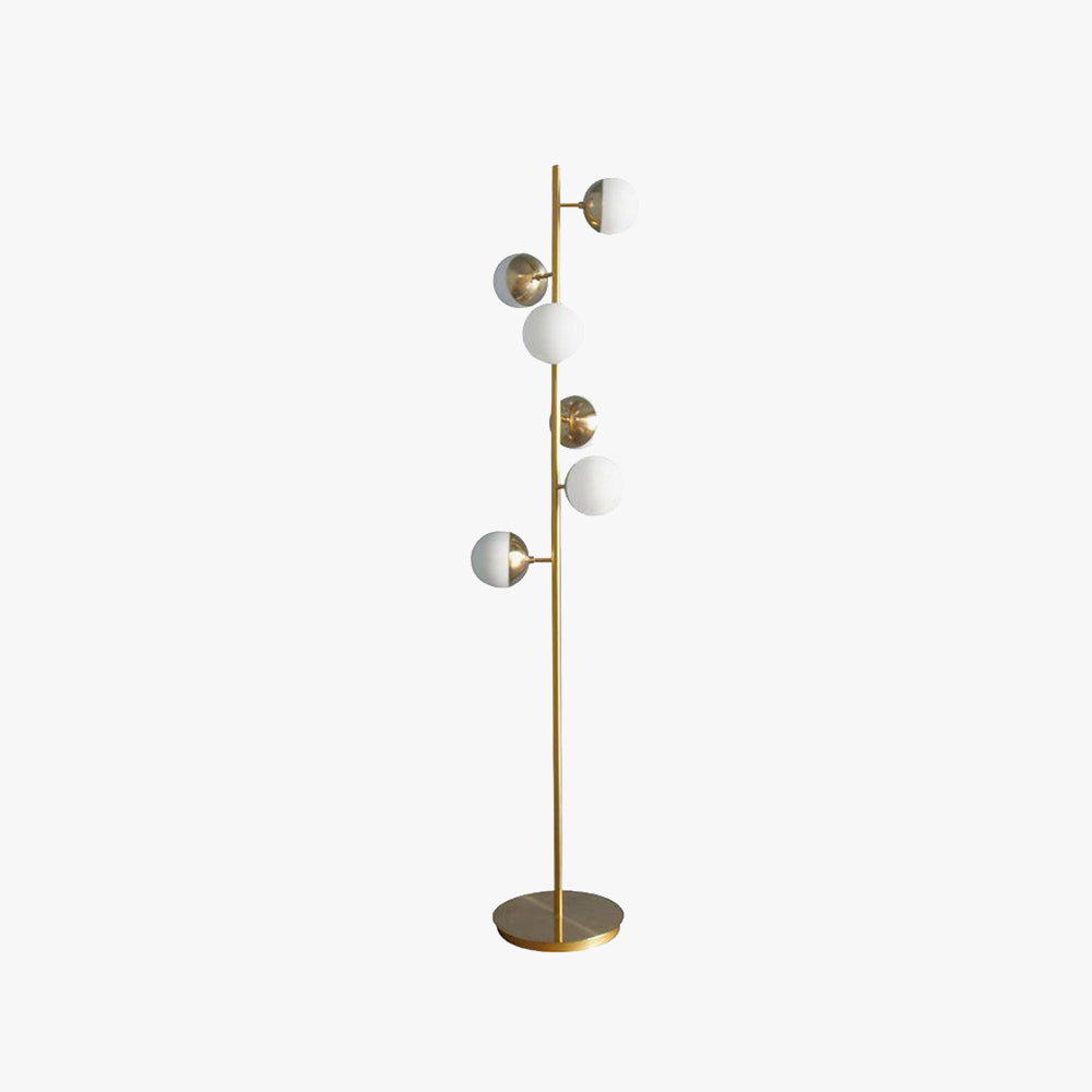 Valentina White Gold Ball Floor Lamp