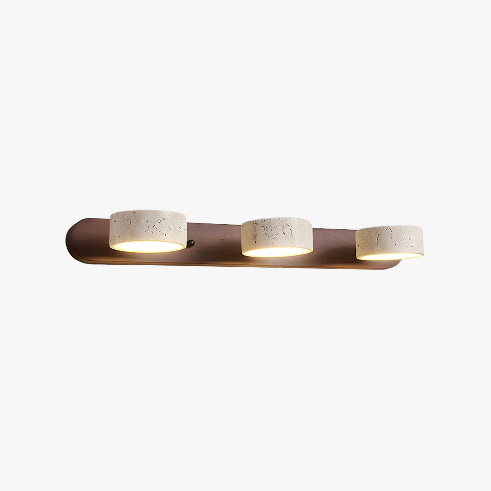 Zaid Modern Minimalism LED Travertine Wood Wall Light Bathroom Bedroom