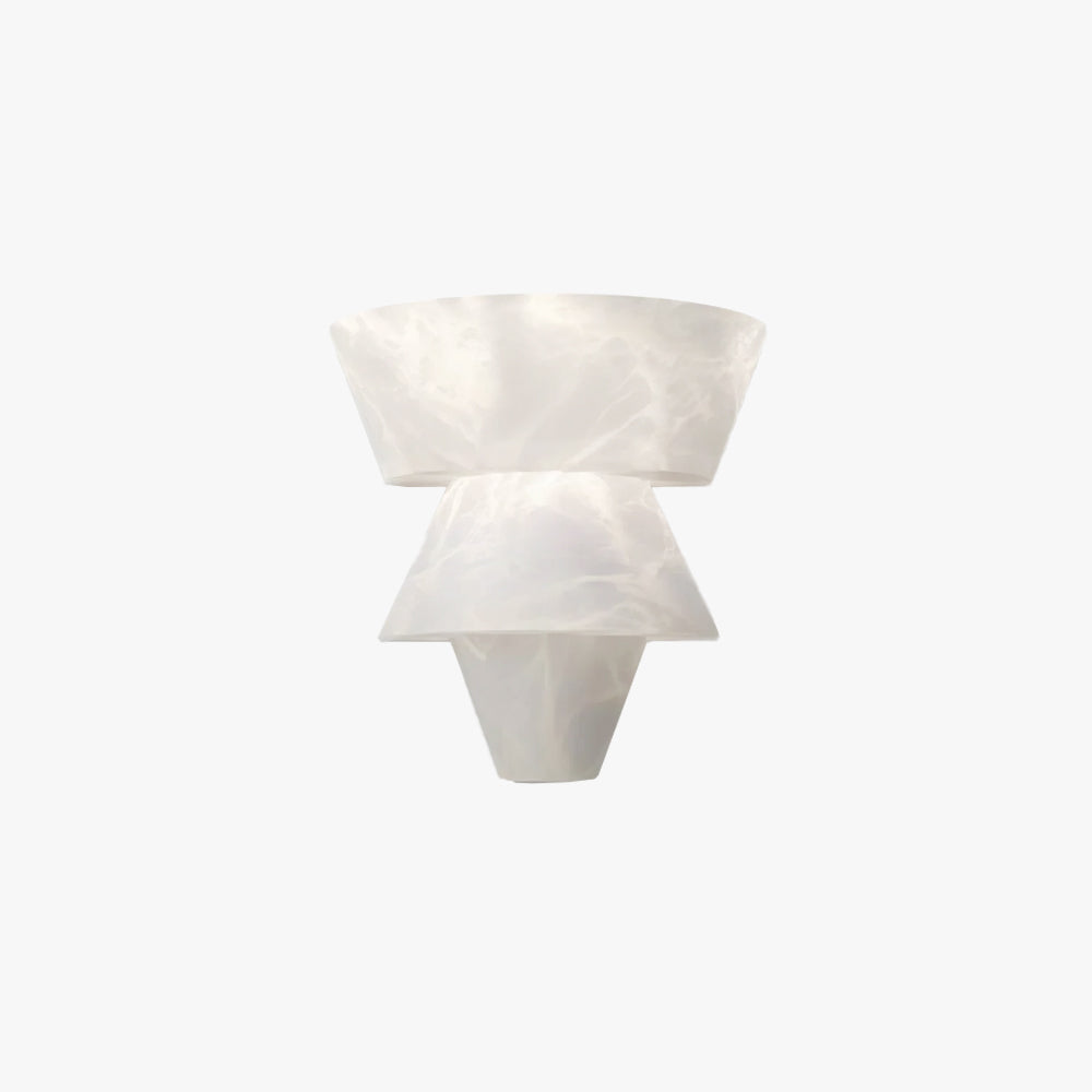 Jade Nordic White Alabaster Metal Wall Light