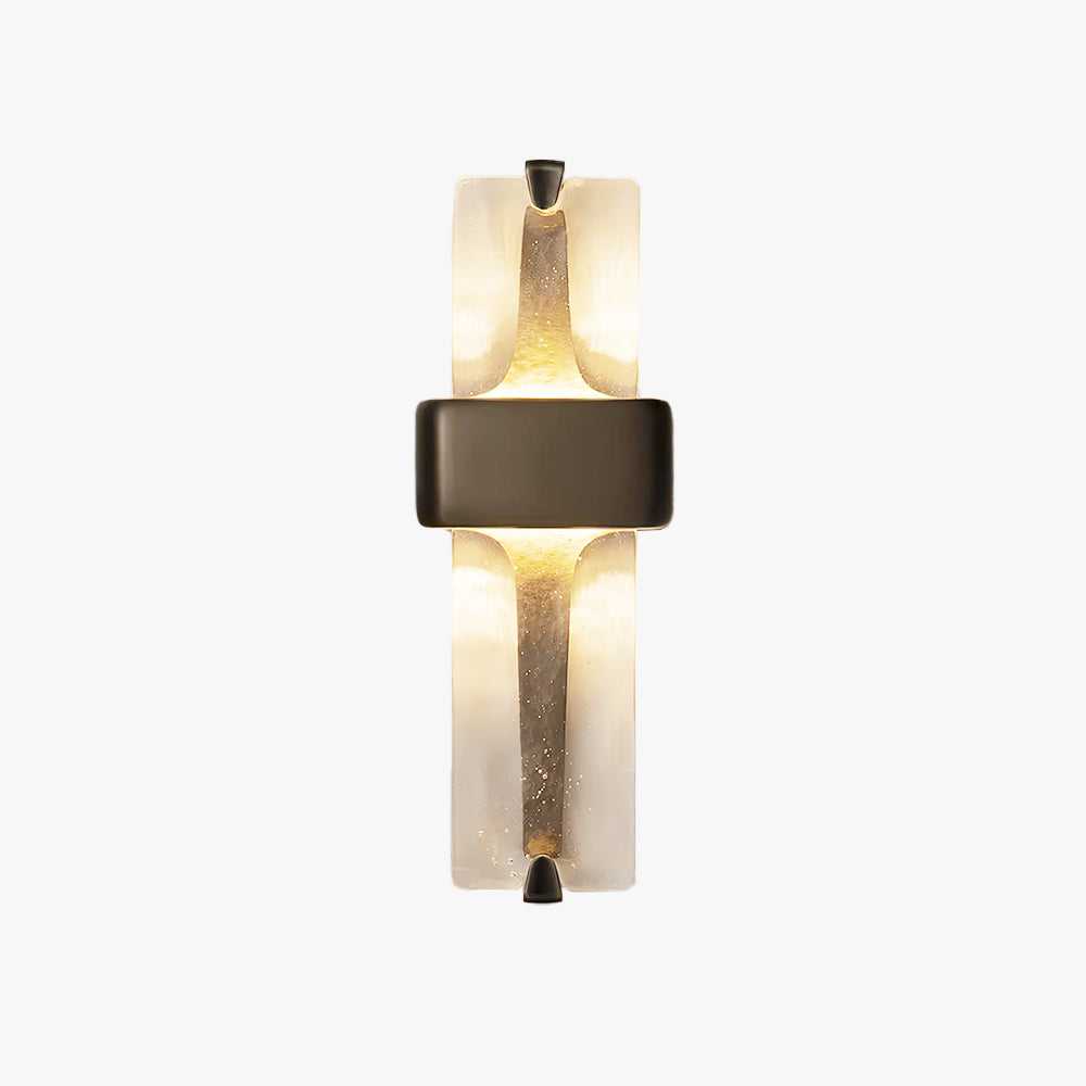 Edge Modern Textured Glass Metal Wall Light