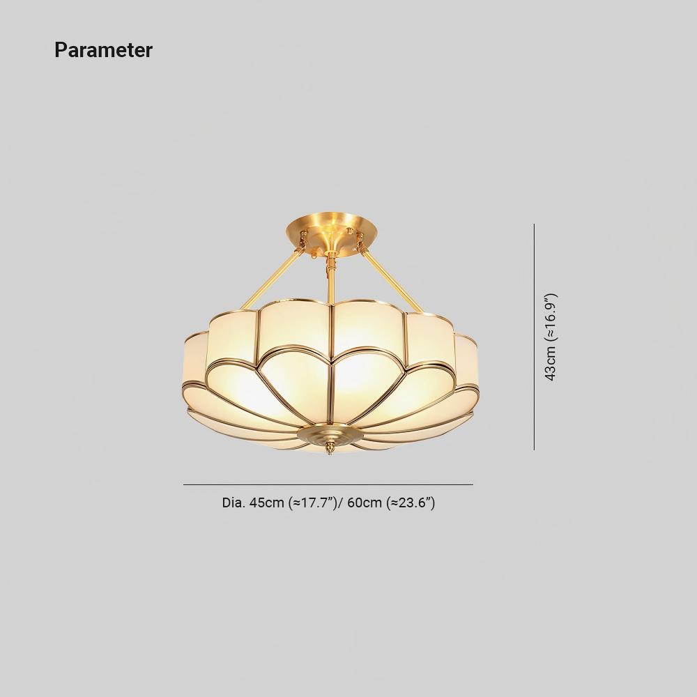 Alessio Flower Shape Glass Ceiling Light