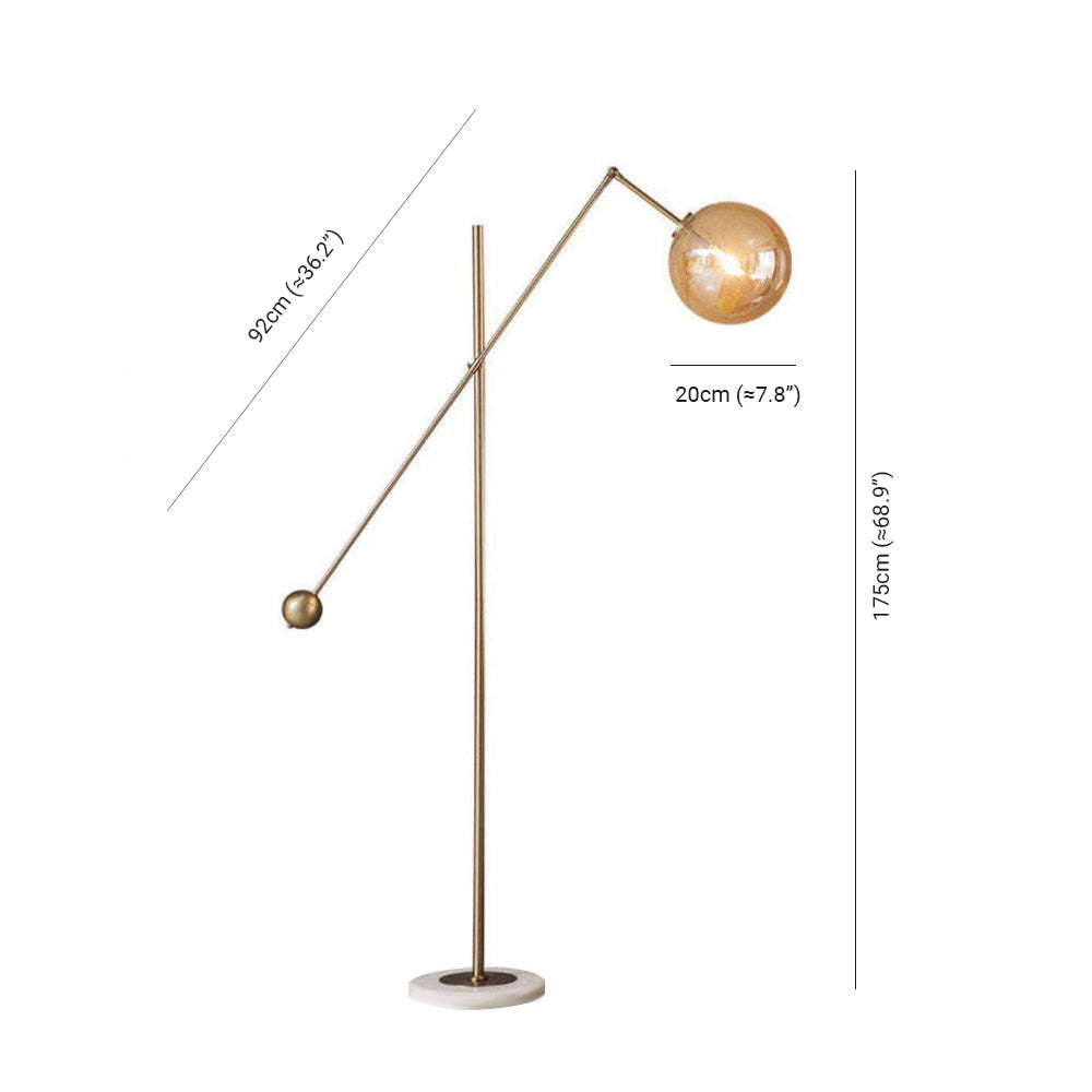 Valentina Gold Arc Floor Lamp