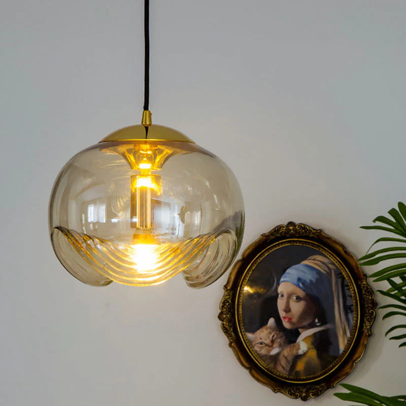 Valentina Design | Glass Pendant Light with Black Shade | Modern Hanging Light for Elegant Interiors 2