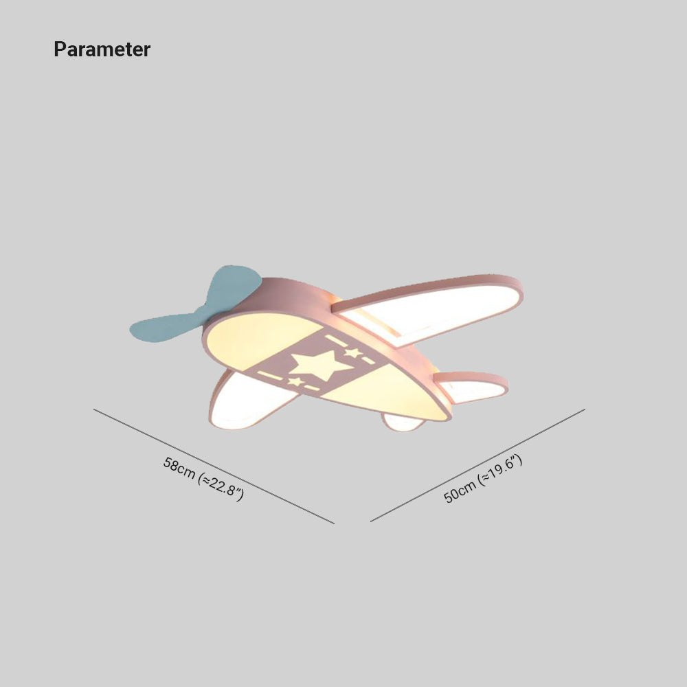 Valentina | Airplane Shaped Flush Mount Ceiling Light with Durable Design | Ideal for Children's Rooms 4