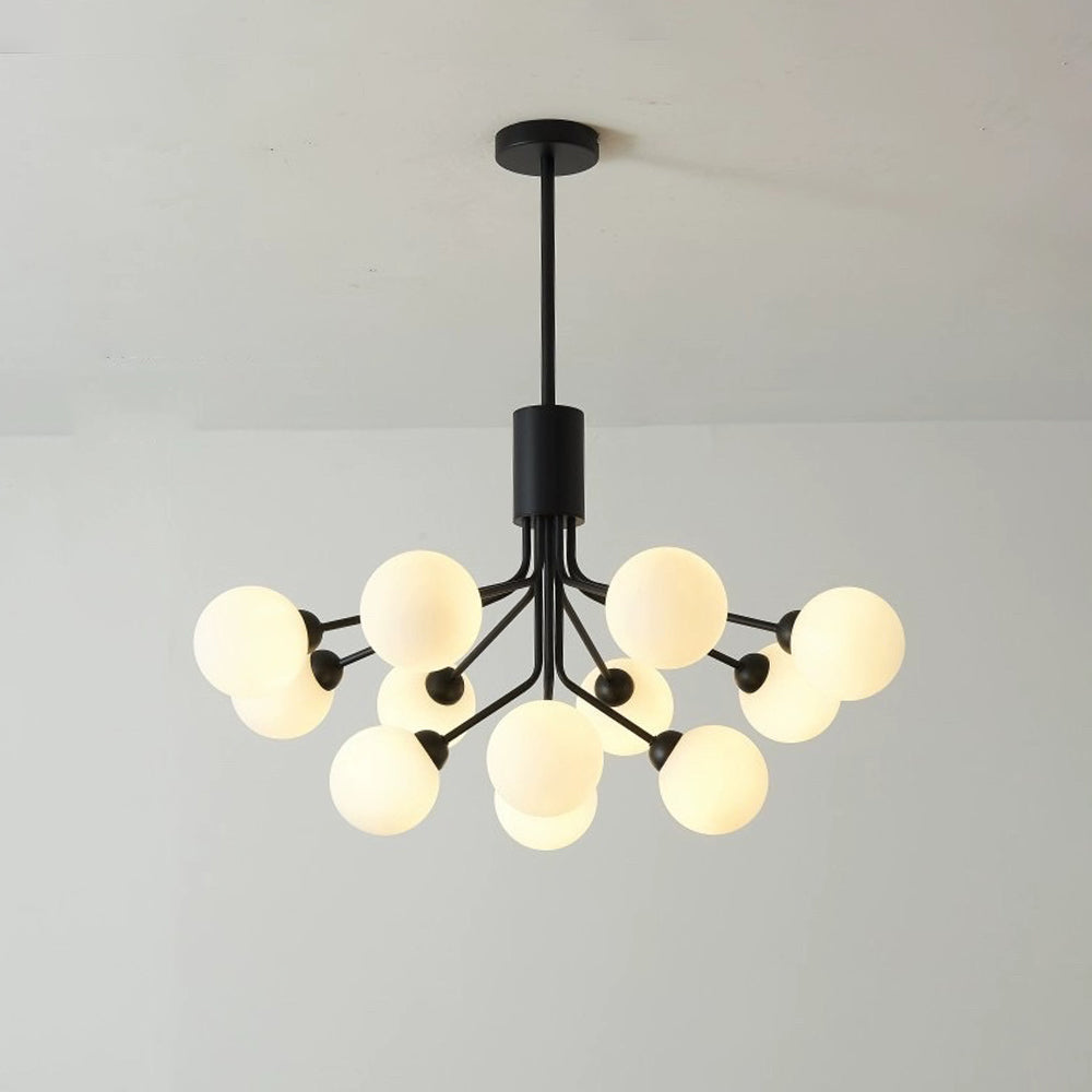 Valentina | Modern Chandelier Light with LED Technology & Unique Sputnik Design | Elegant Black or Gold Finish for Any Room
