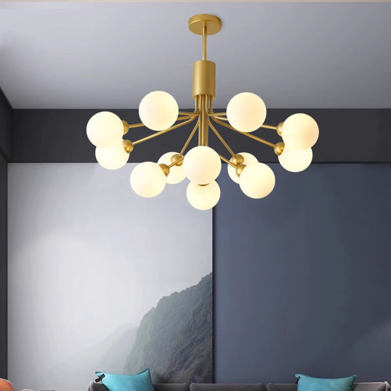 Valentina | Modern Chandelier Light with LED Technology & Unique Sputnik Design | Elegant Black or Gold Finish for Any Room