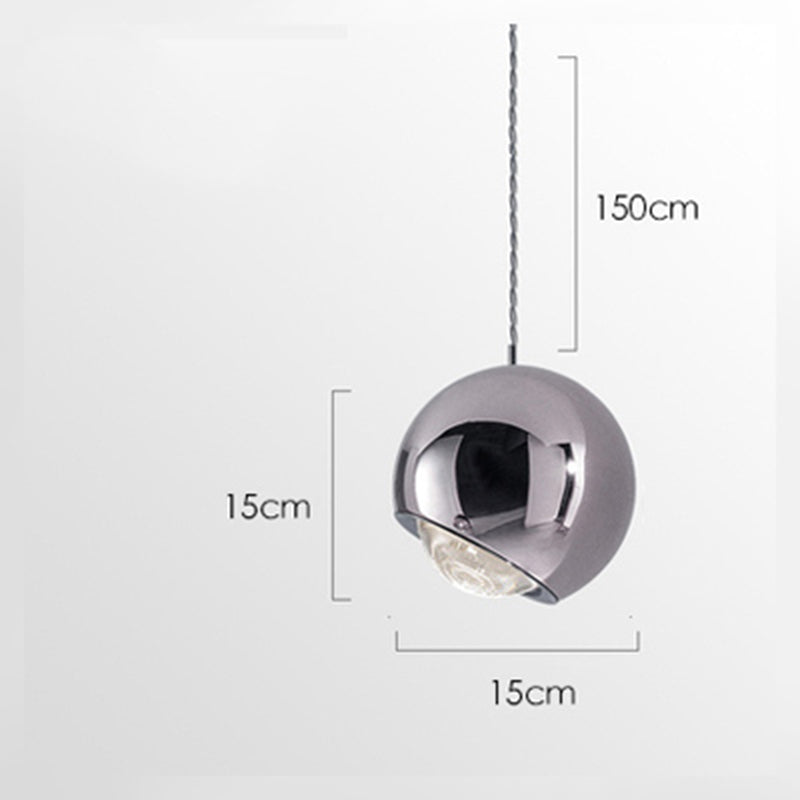 Valentina Spherical Metal & Acrylic Pendant Light | Dia12/15cm | Gold or Silver