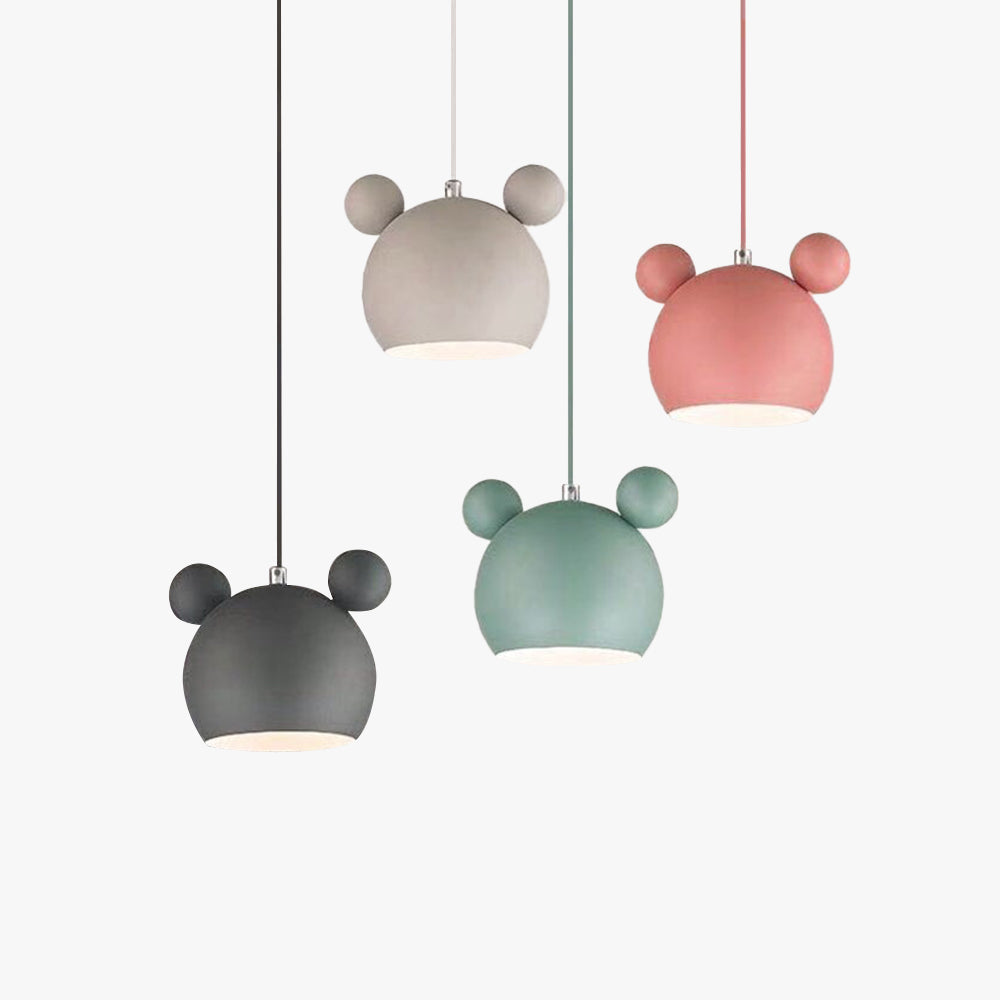 Valentina Mouse Head Metal Pendant Light | Adjustable Height | 5 Colours