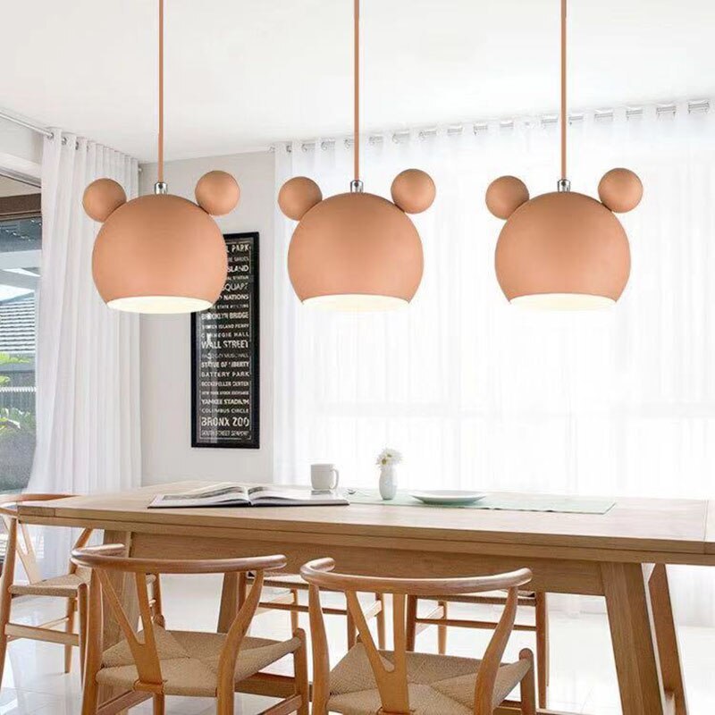 Valentina Mouse Head Metal Pendant Light | Adjustable Height | 5 Colours