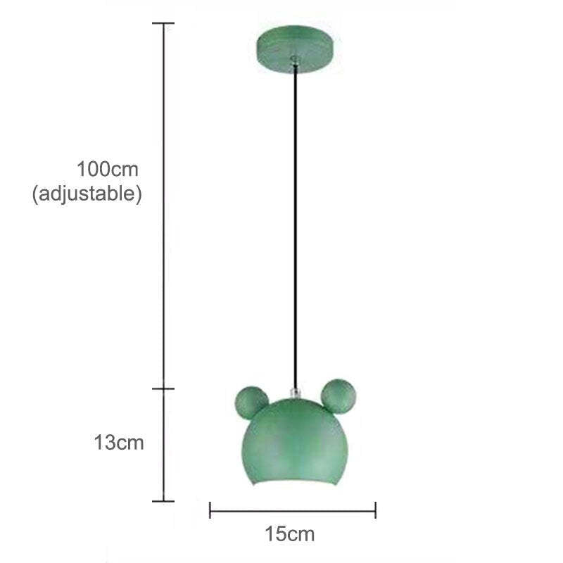 Valentina Mouse Head Metal Pendant Light | Adjustable Height | 5 Colours