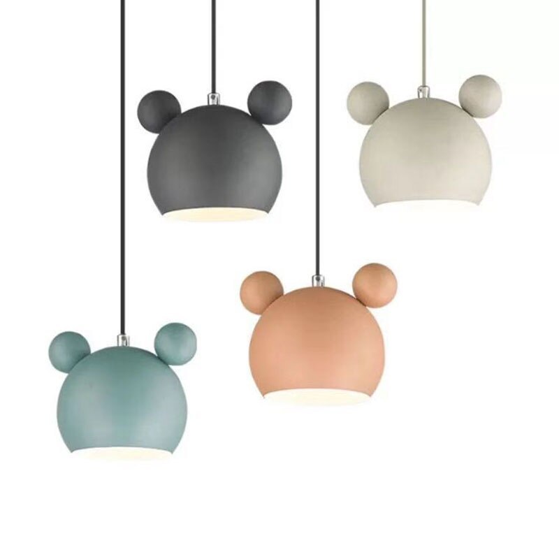 Valentina Mouse Head Metal Pendant Light | Adjustable Height | 5 Colours