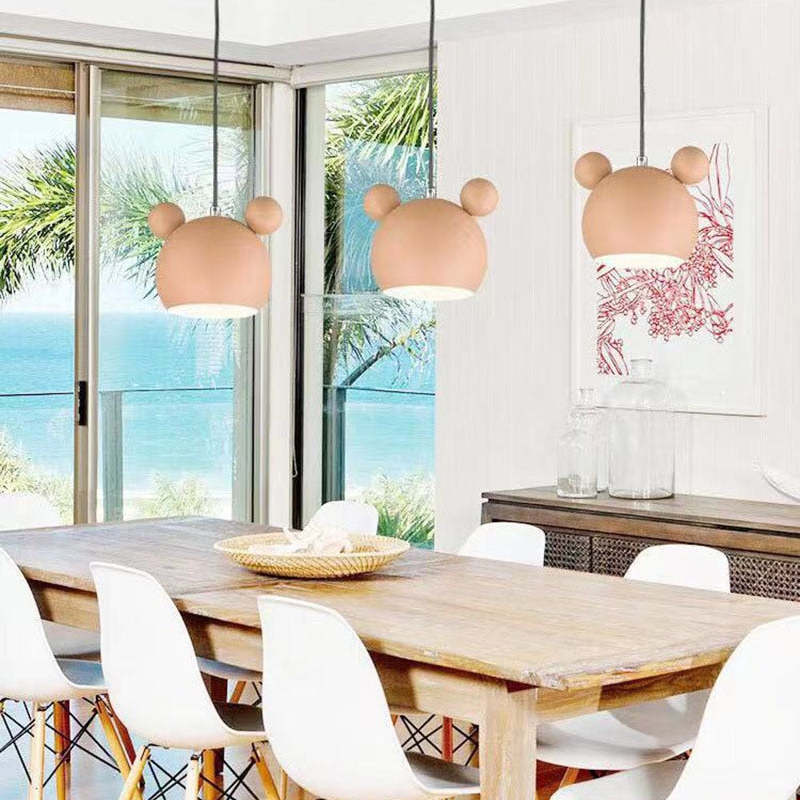 Valentina Mouse Head Metal Pendant Light | Adjustable Height | 5 Colours
